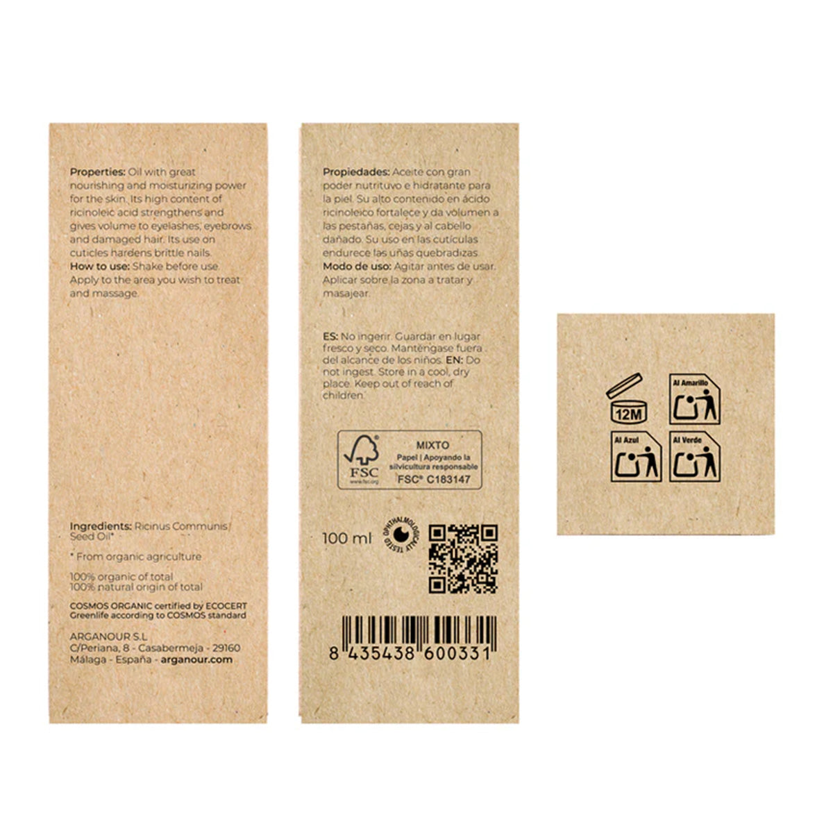 Aceite de ricino Bio Arganour 100 ml