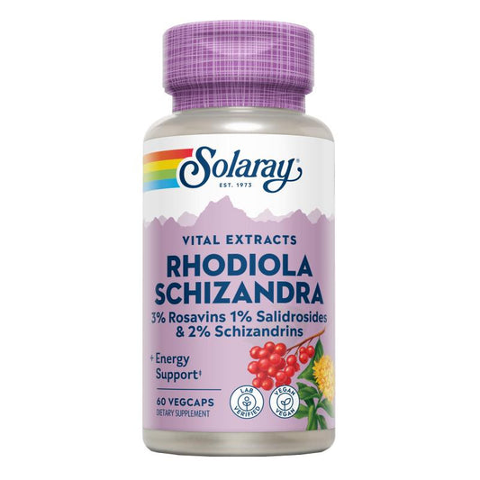 Schizandra & Rodhiola 500 Mg 60 Vcaps Solaray