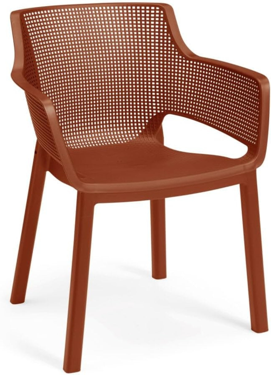 Keter Set X4 Silla De Exterior De Jardín Elisa Terra 61,5x53x78,4cm_2
