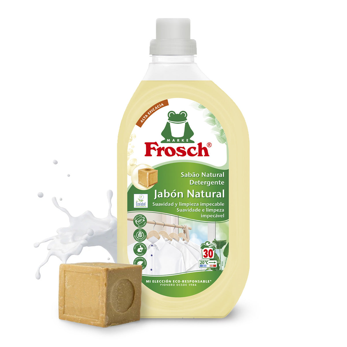 Pack 10x Detergente jabón natural Frosch 1500 ml