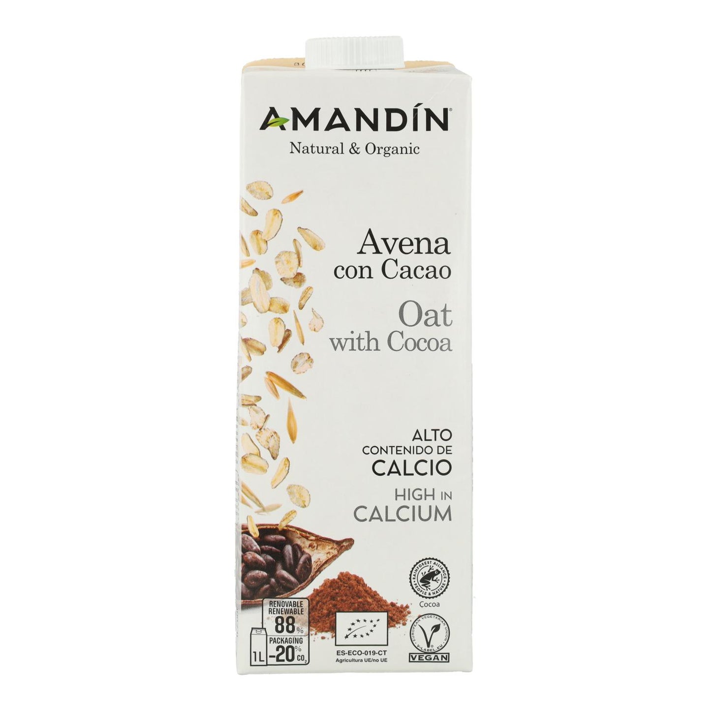 Pack 6 x Bebida de Avena con Cacao Amandin 1 L