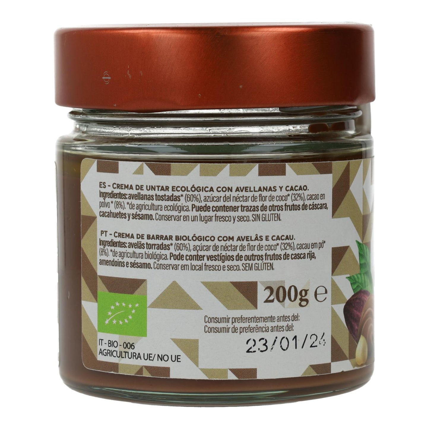 Crema de Avellanas y Cacao La Finestra Sul Cielo 200g