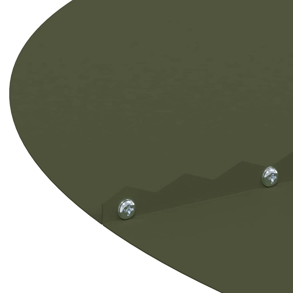 Adecuado Para Anillo De Árbol Plano Verde Oliva Ø50/80 Cm Acero_5