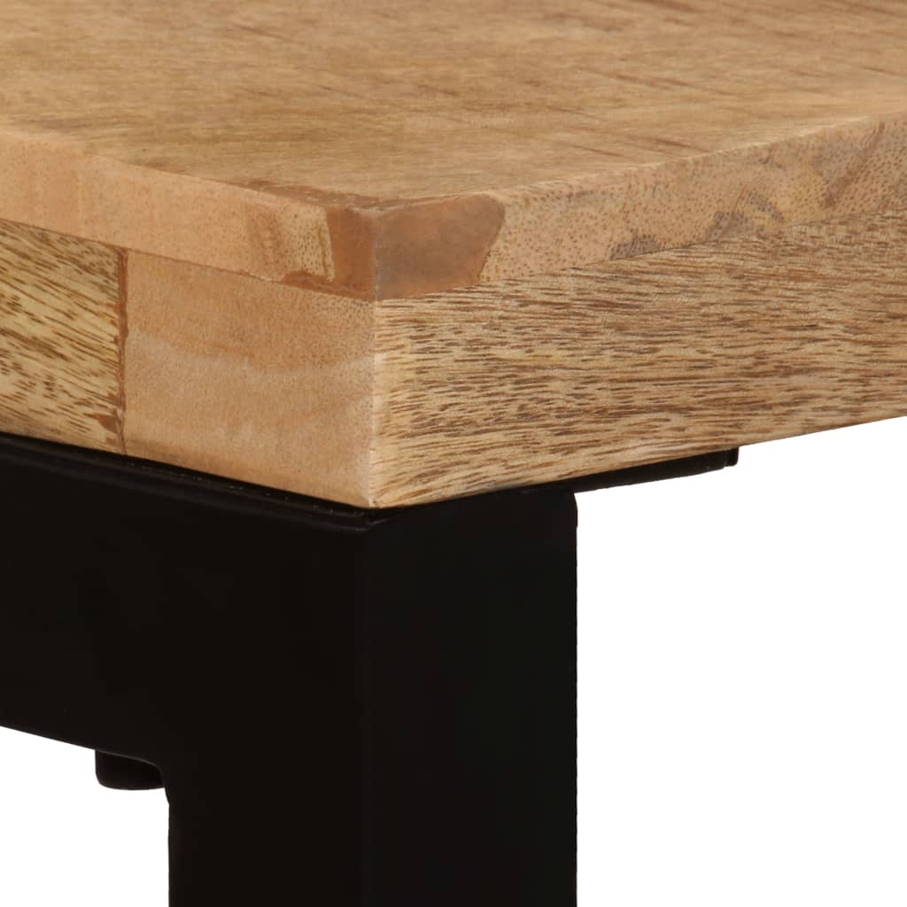 Mesa Consola Madera Maciza De Mango Y Acero 120x35x76 Cm_4