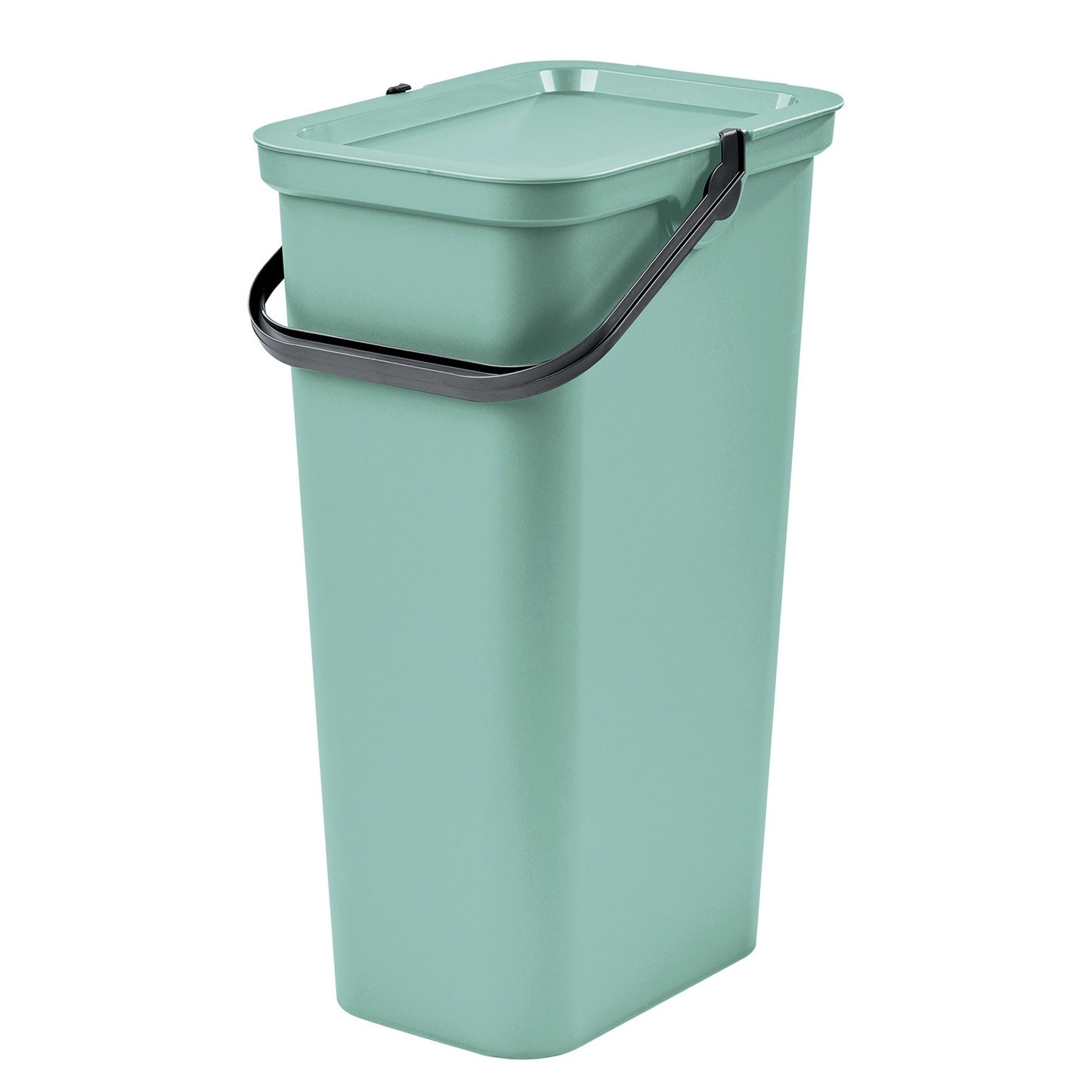 Set De 3 Papeleras moda Con Asa Grafito, Salvia Y Blanco De 40l