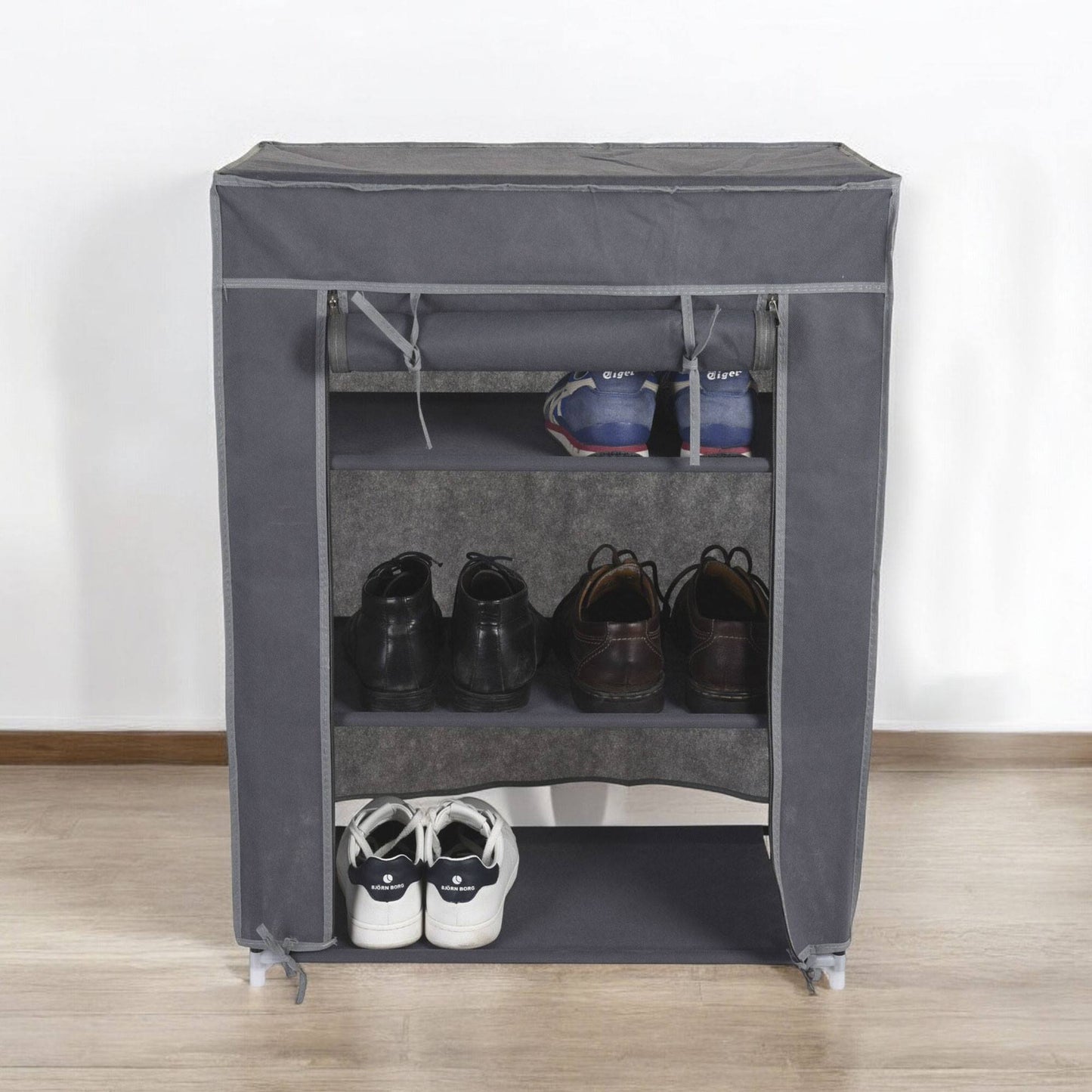 Well Home Caja De Almacenaje En Poliéster Color Gris 60x30x80cm