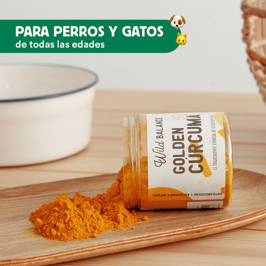 Cúrcuma para Golden Paste Suplemento para mascotas Wild Balance 100 g
