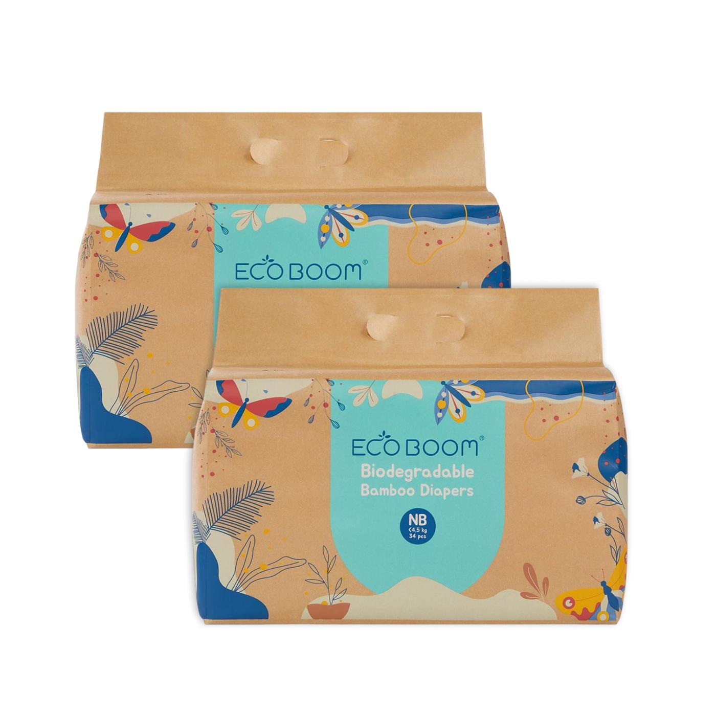 Pack ahorro Pañal de Bambú Ecoboom T1 68 uds