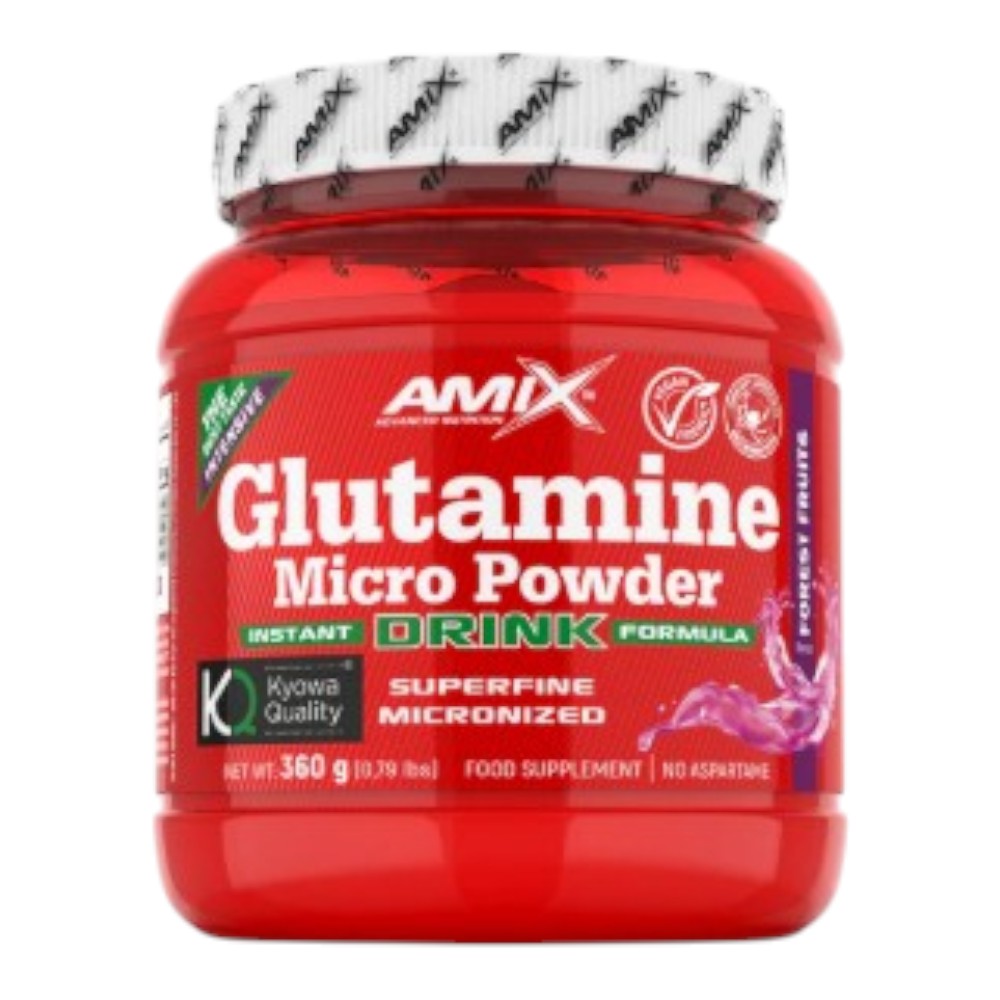 Glutamine Micro Powder Drink 360 Gr Frutas Del Bosque_0