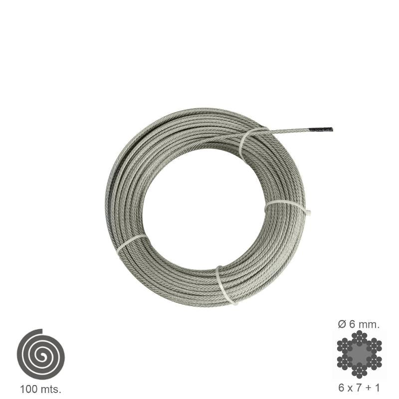 Cable Galvanizado 6 Mm. (rollo 100 Metros) No Elevacion_0