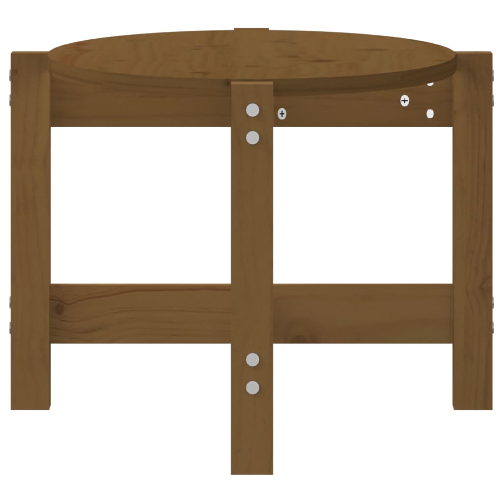 Mesa De Centro Madera Maciza De Pino Marrón Miel 87x48x35 Cm_4