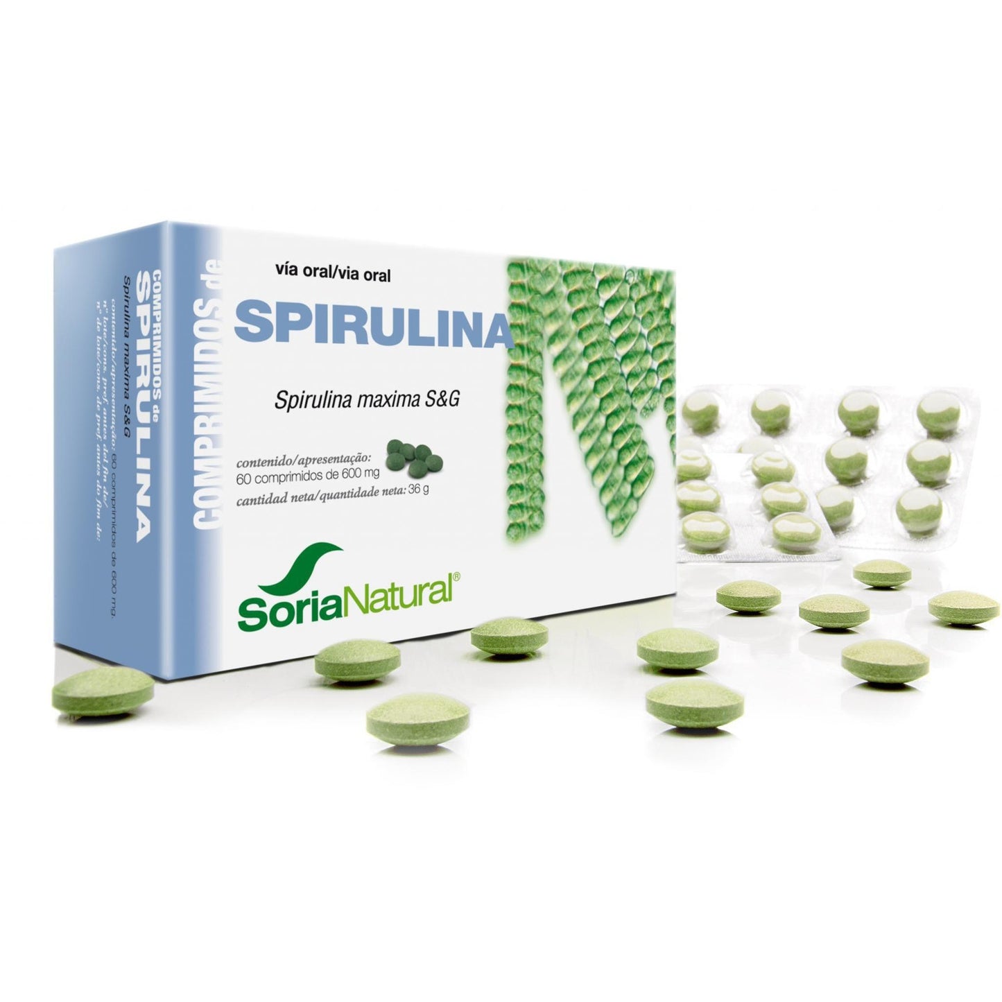 Espirulina Soria Natural, 60 compirmidos