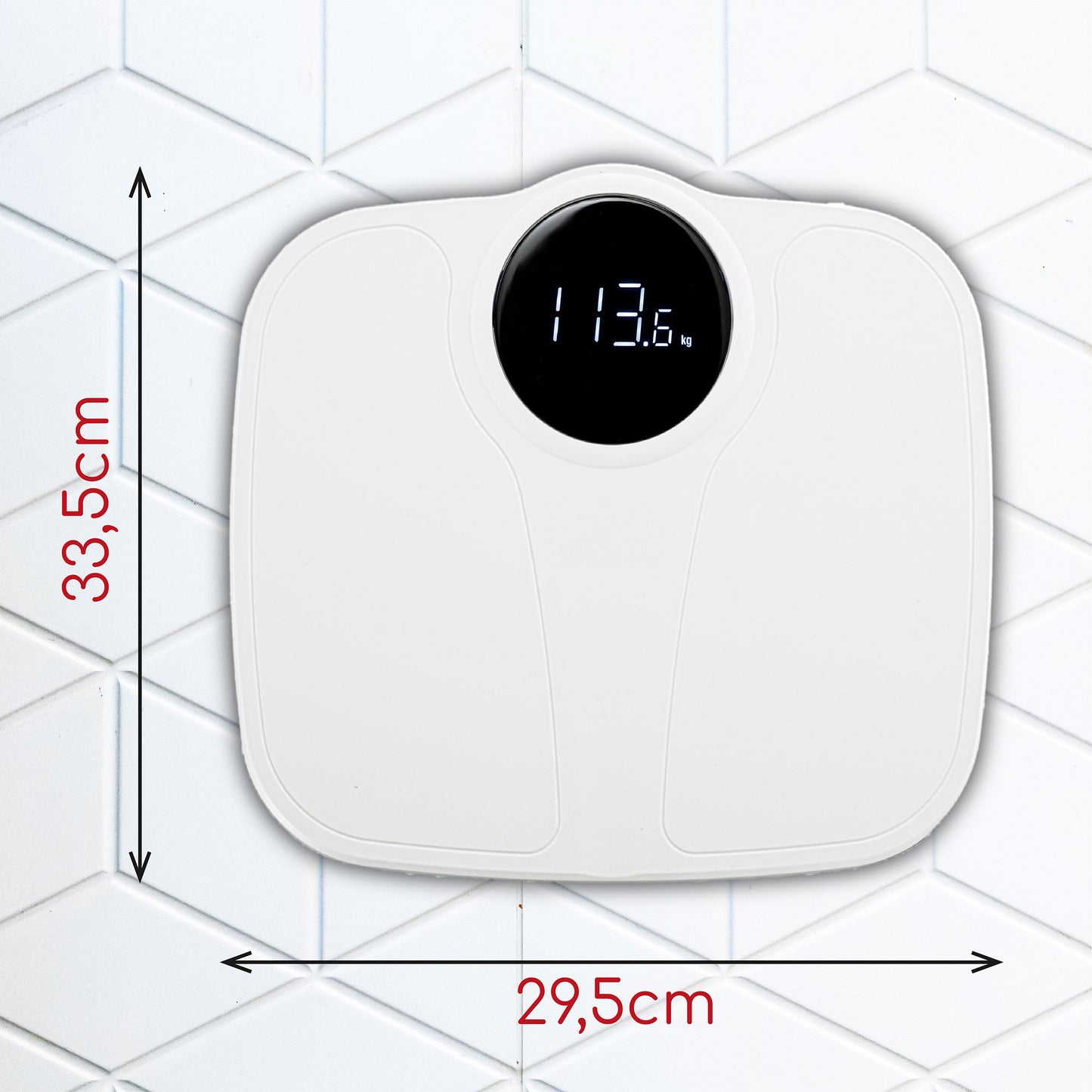 Báscula De Baño Digital, Alta Precisión 180kg, Pantalla Lcd Apagado Automático, Antideslizante, Briebe, Sc1125w, Blanco_5