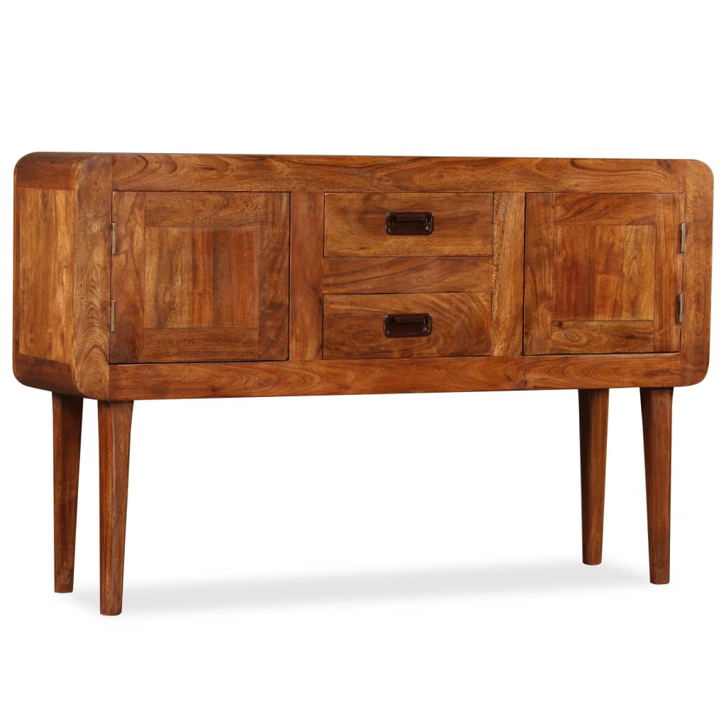 Aparador De Madera Maciza Acabado Miel 120x30x75 Cm_3