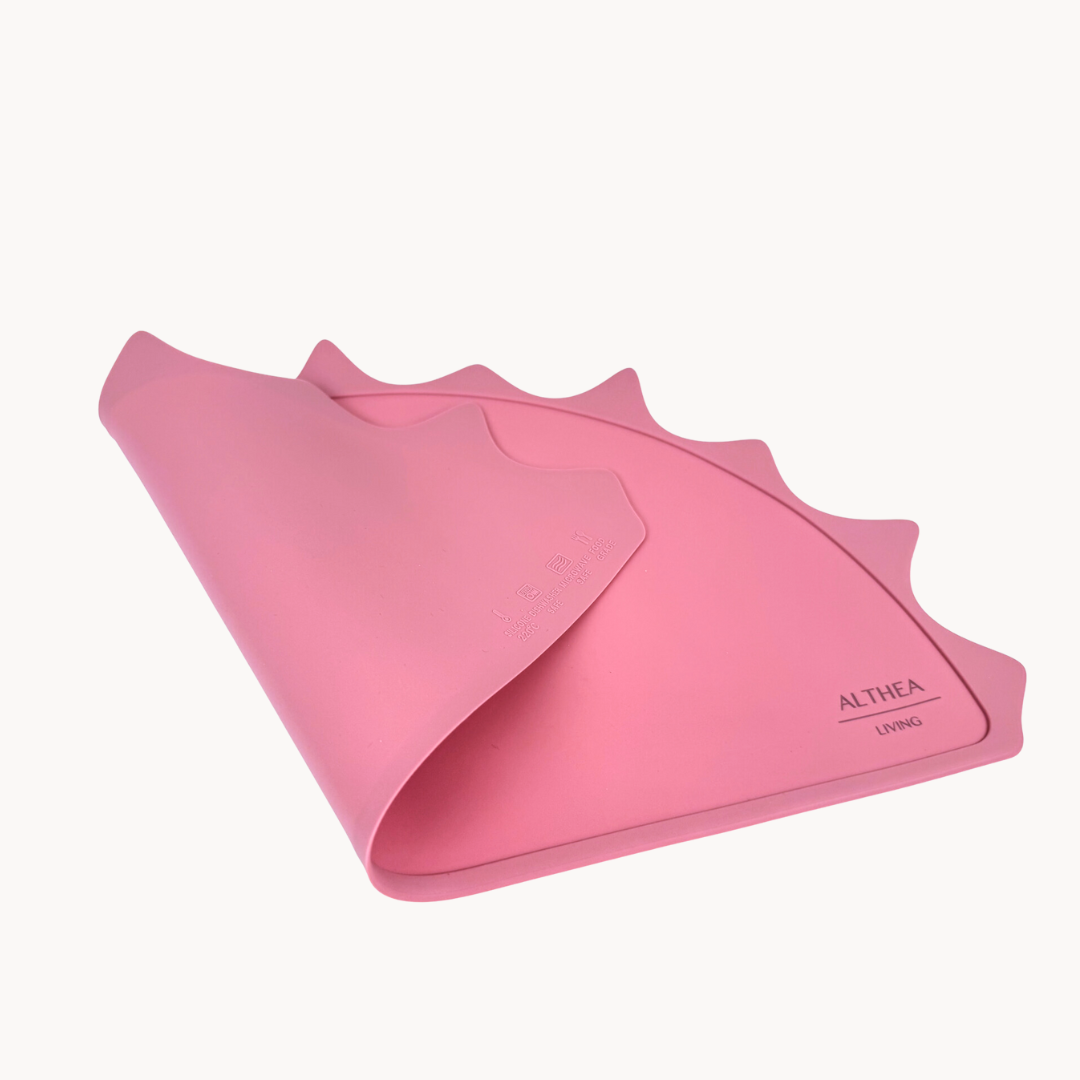 Vajilla De Silicona Orgánica - 15 Piezas - Rosa Profundo._4