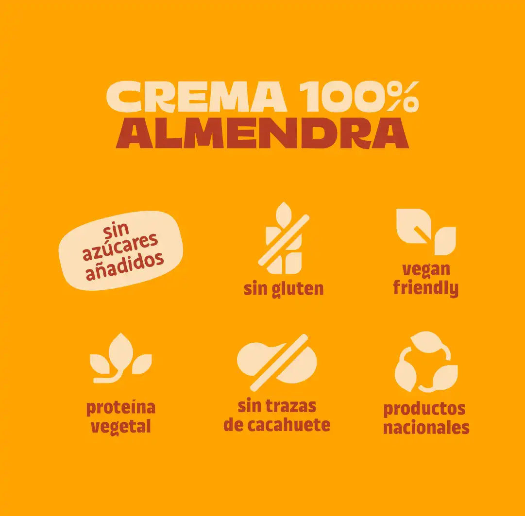 Pack crema 100% almendra nacional 6 uds The Nut Club 1080g_5