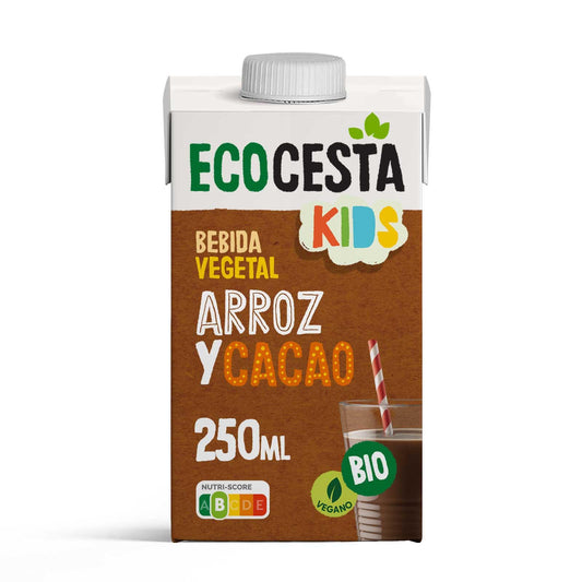 Bebida Vegetal Mini De Arroz Con Cacao Bio, 250 Ml Ecocesta