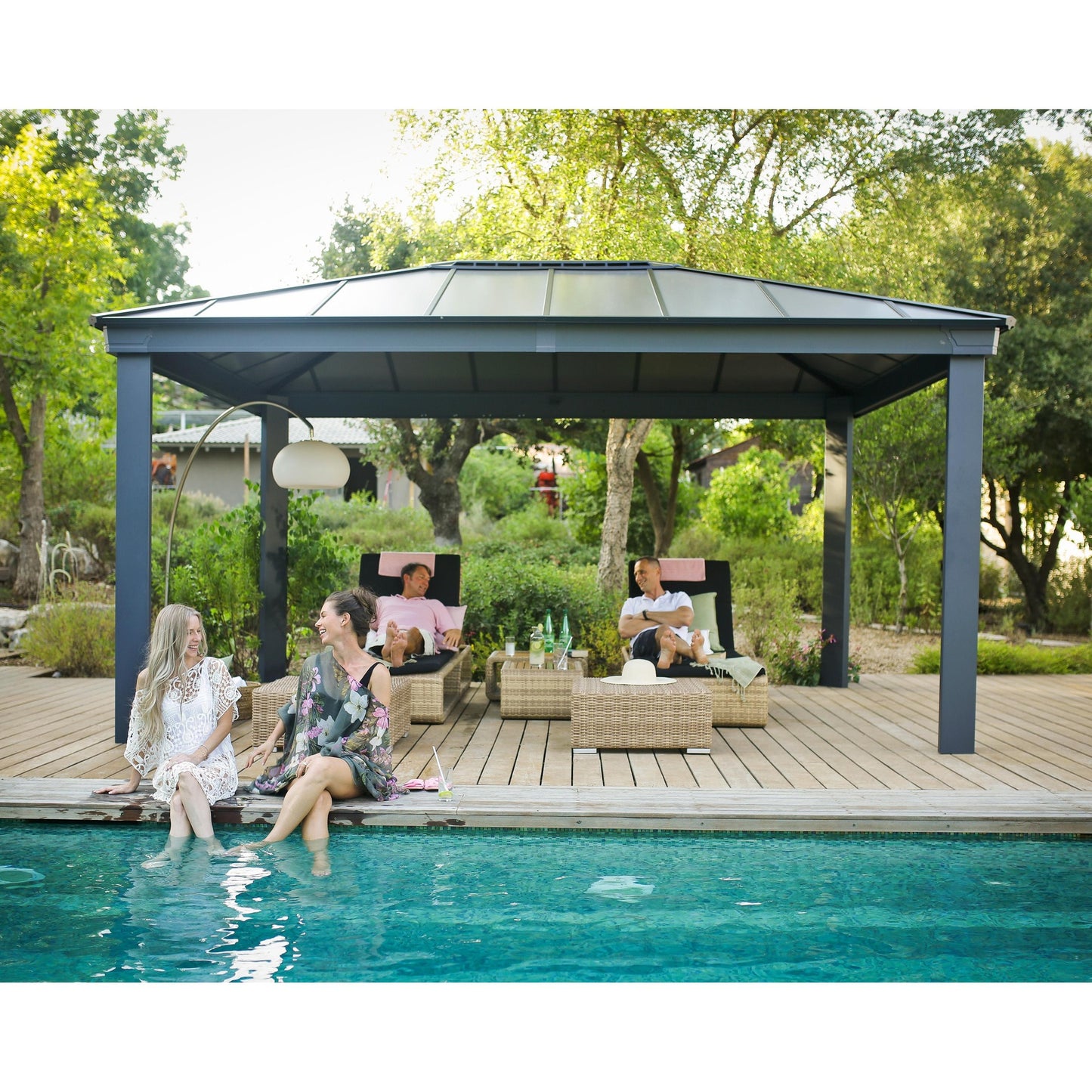 Gazebo sombreado cenador Dallas 360x843 cm