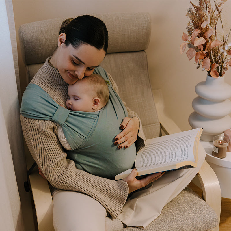 Fular Mochila Portabebé Boba Bliss. Sea Mist