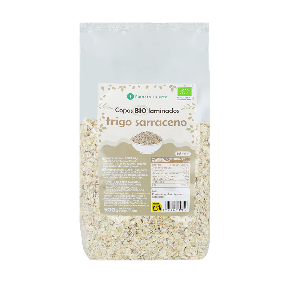 Copos de trigo sarraceno Eco Planeta Huerto 500 g