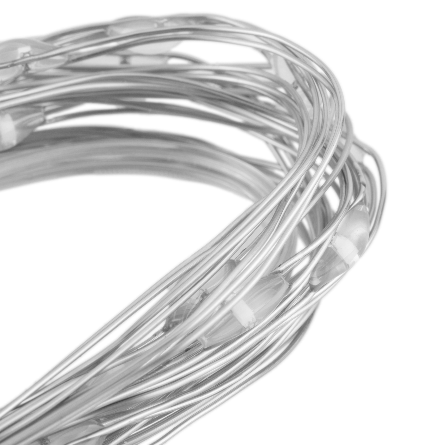Micro Guirnalda De Luces Led De 2 M De Color Blanco Frio Con 2 Efectos De Iluminación Y Con Cable Moldeable De Plata_4