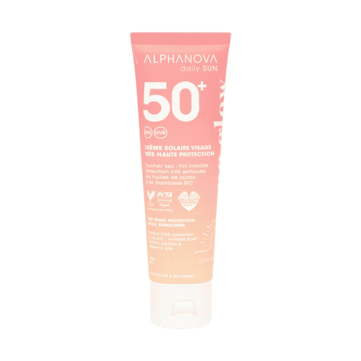 Solar facial daily sun spf50+ Alphanova 50ml