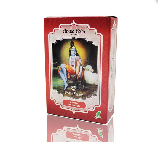 Henna polvo caoba luminoso Radhe Shyam 100 g