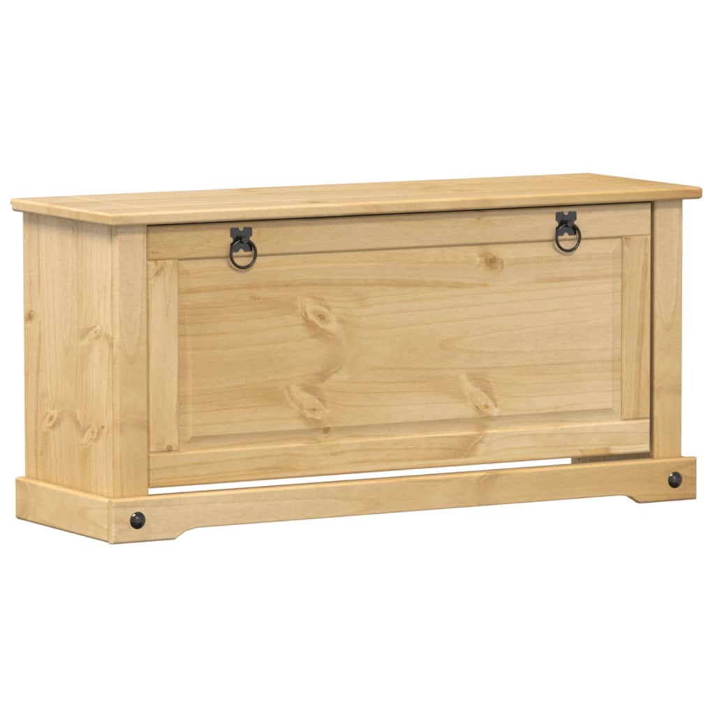 Mueble Zapatero Corona Madera Maciza De Pino 99x32x47 Cm / Vetonek_5