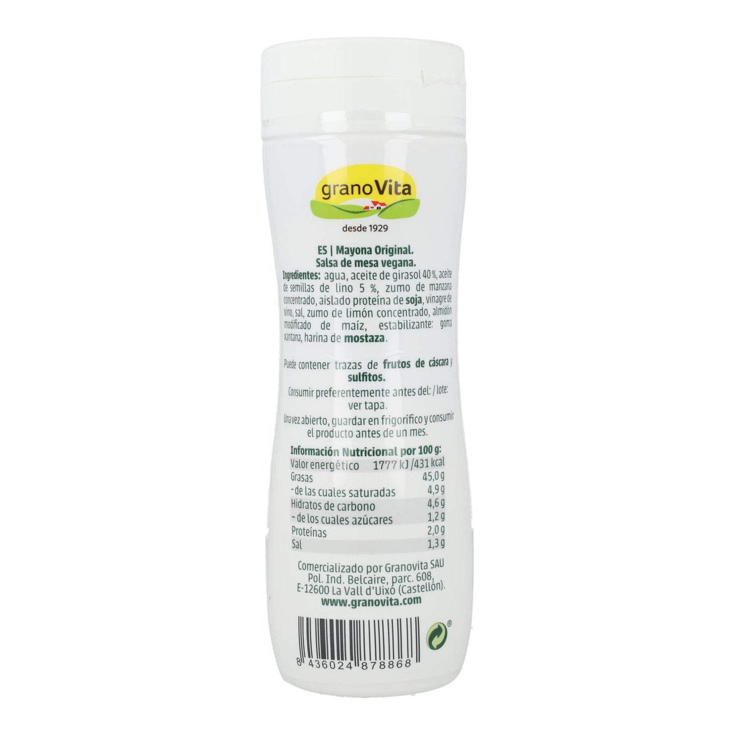 Mahonesa Sin Huevo Mayola Granovita 300 gr