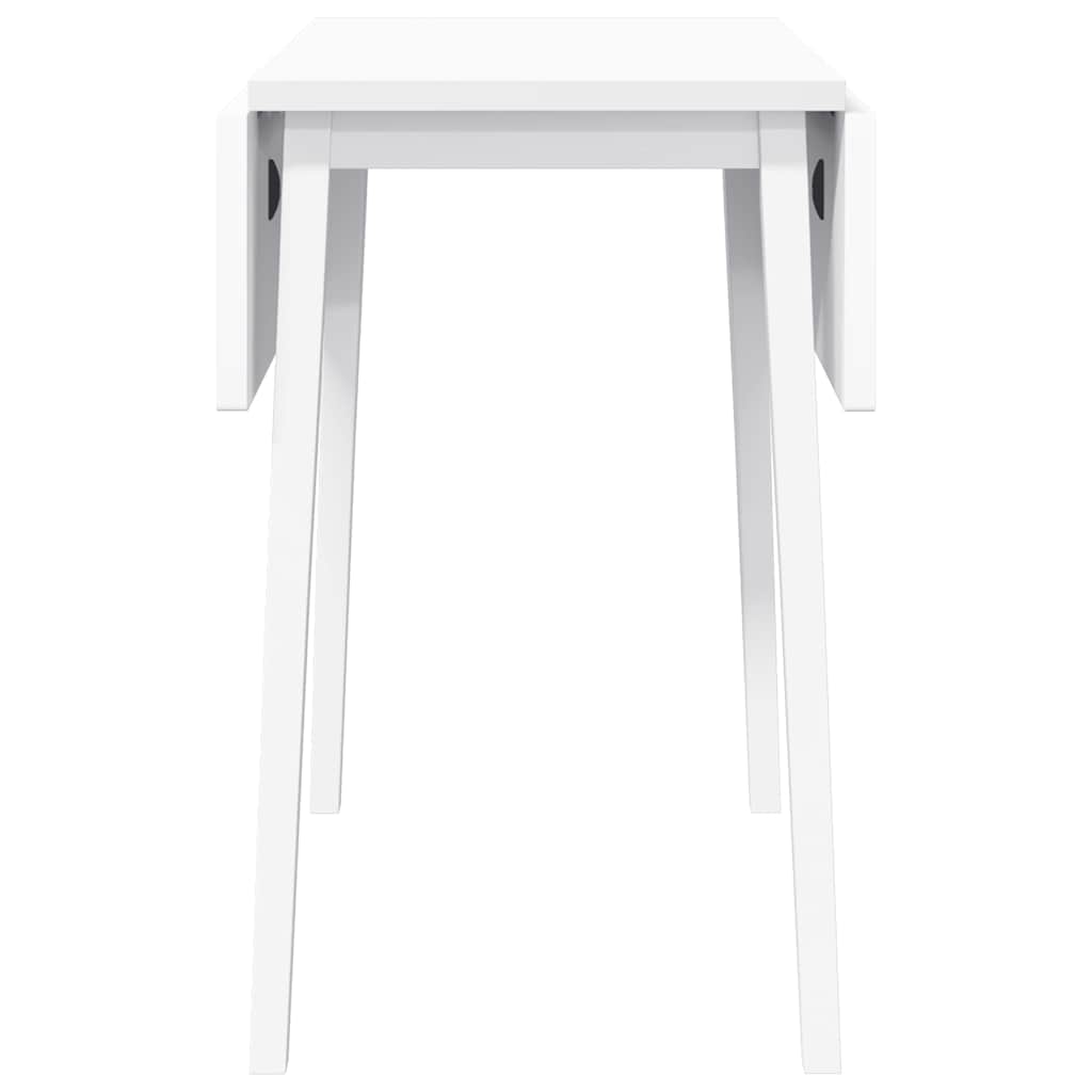 Mesa De Comedor De Madera Maciza De Caucho Blanco_4