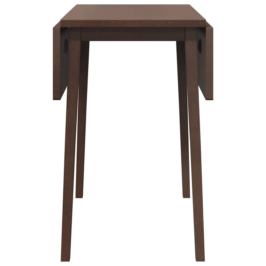 Mesa De Comedor De Madera Maciza De Caucho Marrón_4