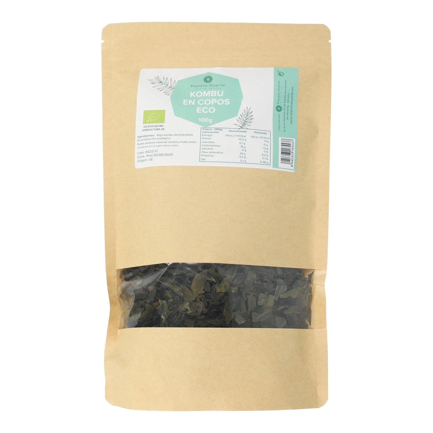 Alga Kombu copos ECO Planeta Huerto 100 g