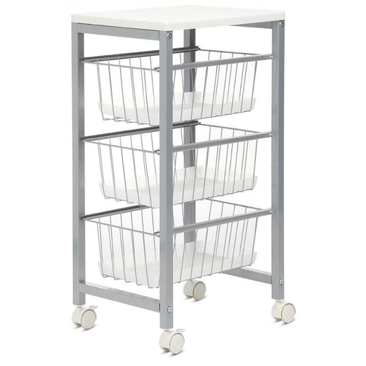 Verdulero 3 cestas color madera blanca Duett