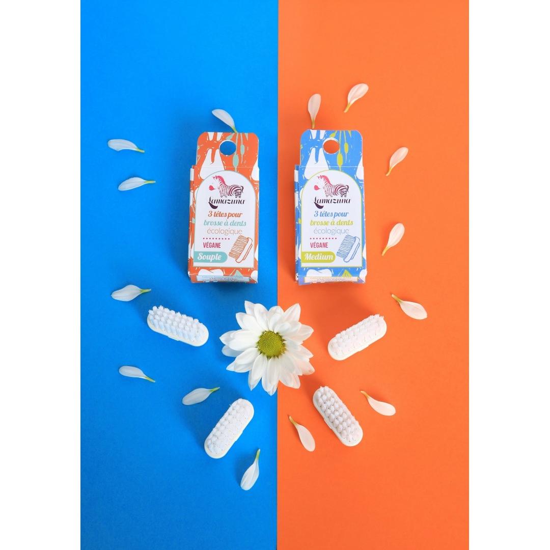 Pack de 3 recambio cepillo dental Suave Lamazuna