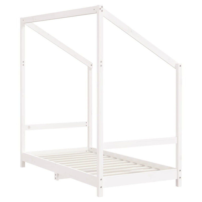 Vidaxl Estructura De Cama Para Niños Madera De Pino Blanco 80x160 Cm_5