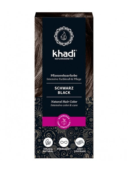 Tinte natural negro Khadi 100 g
