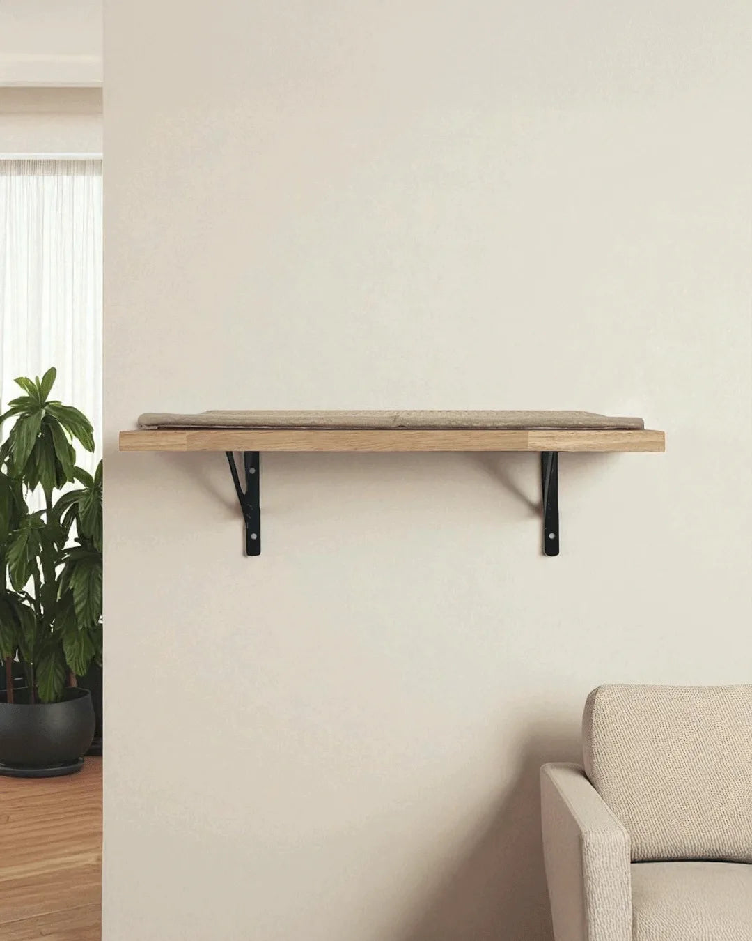 Estanteria Para Gatos Ancla, Madera De Caucho Y Sisal_4