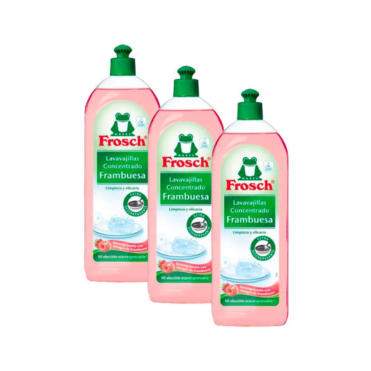 Pack 3 x Lavavajillas frambuesa Frosch 750 ml