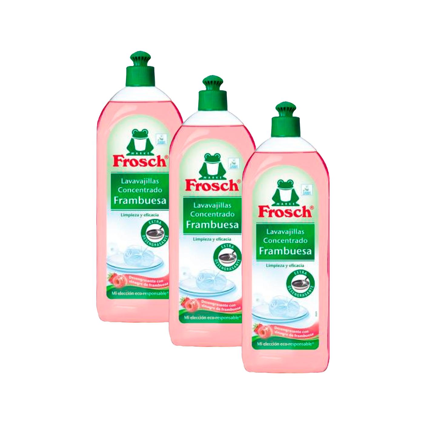 Pack 3 x Lavavajillas frambuesa Frosch 750 ml