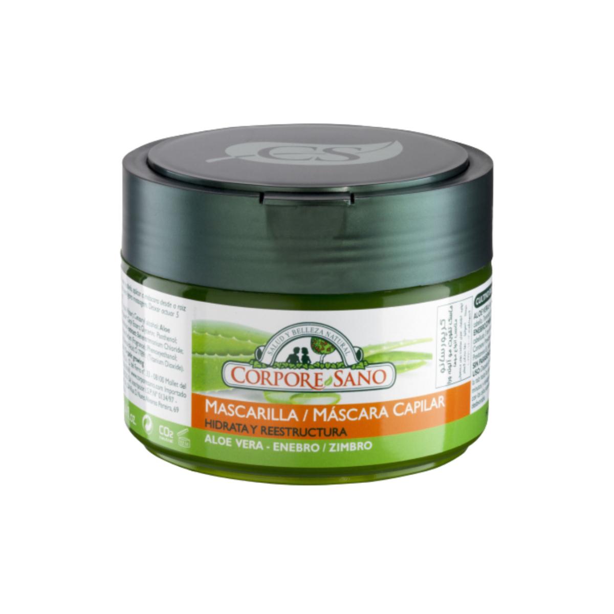 Mascarilla capilar reparadora con aloe vera y extracto de enebro, Corpore Sano 250 ml
