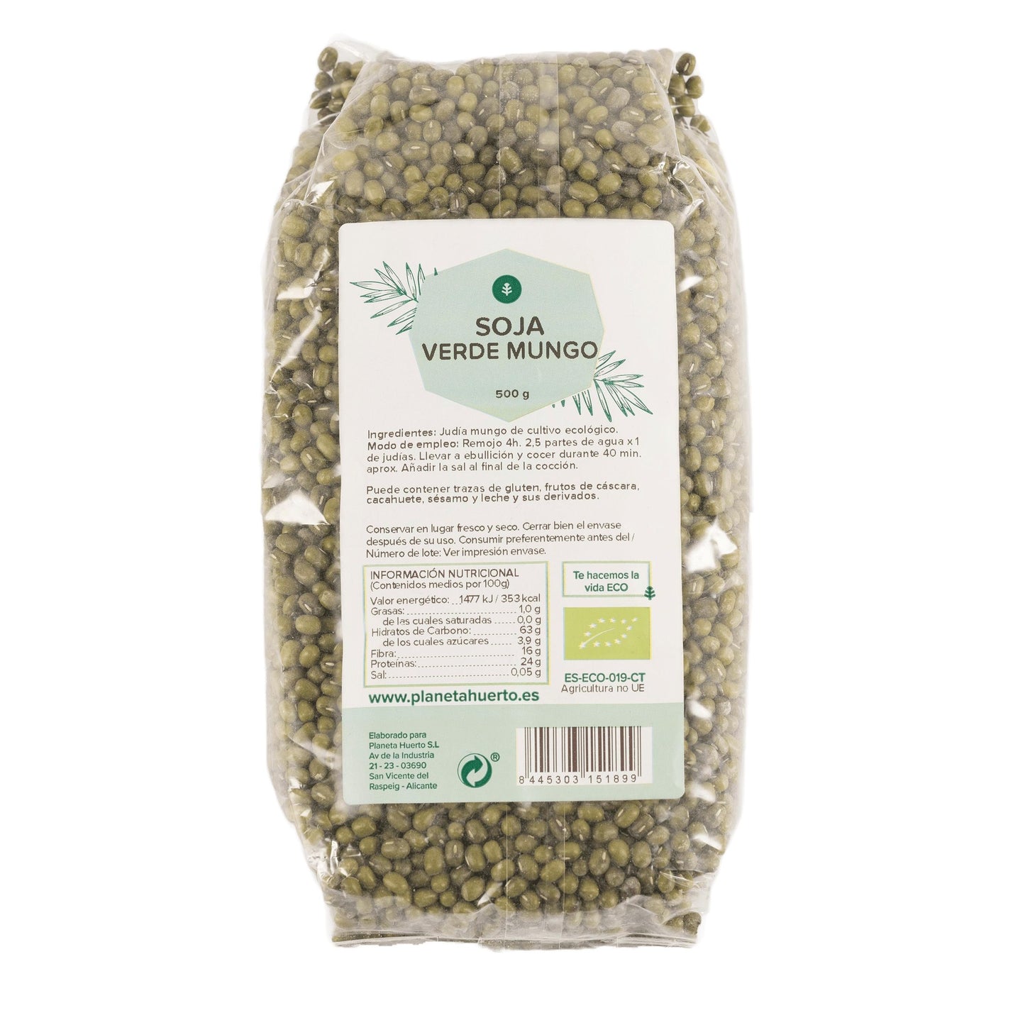 Soja verde mungo ECO Planeta Huerto 500 g