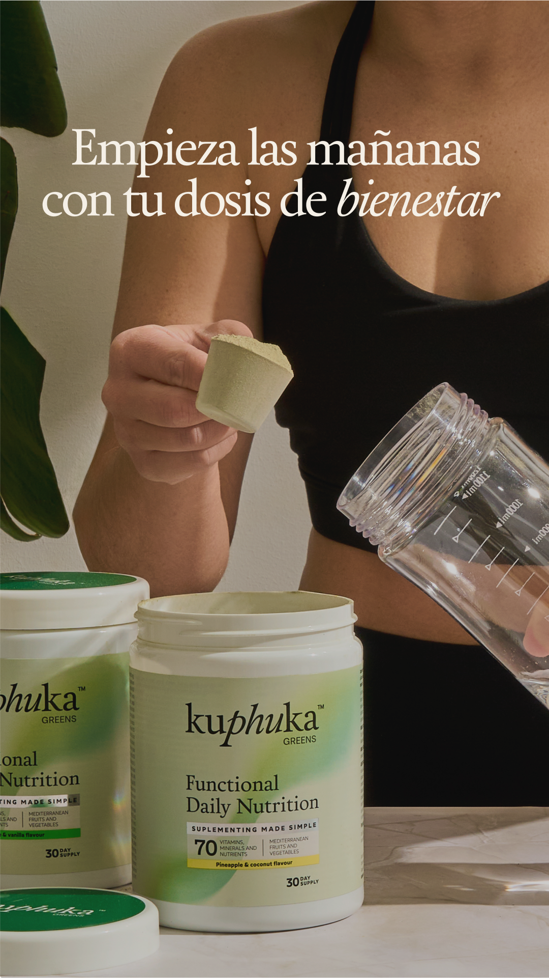 Suplemento Natural en polvo con mas de 70 ingredientes - 30 dosis - sabor Piña/Coco - 411gr - Kuphuka_5