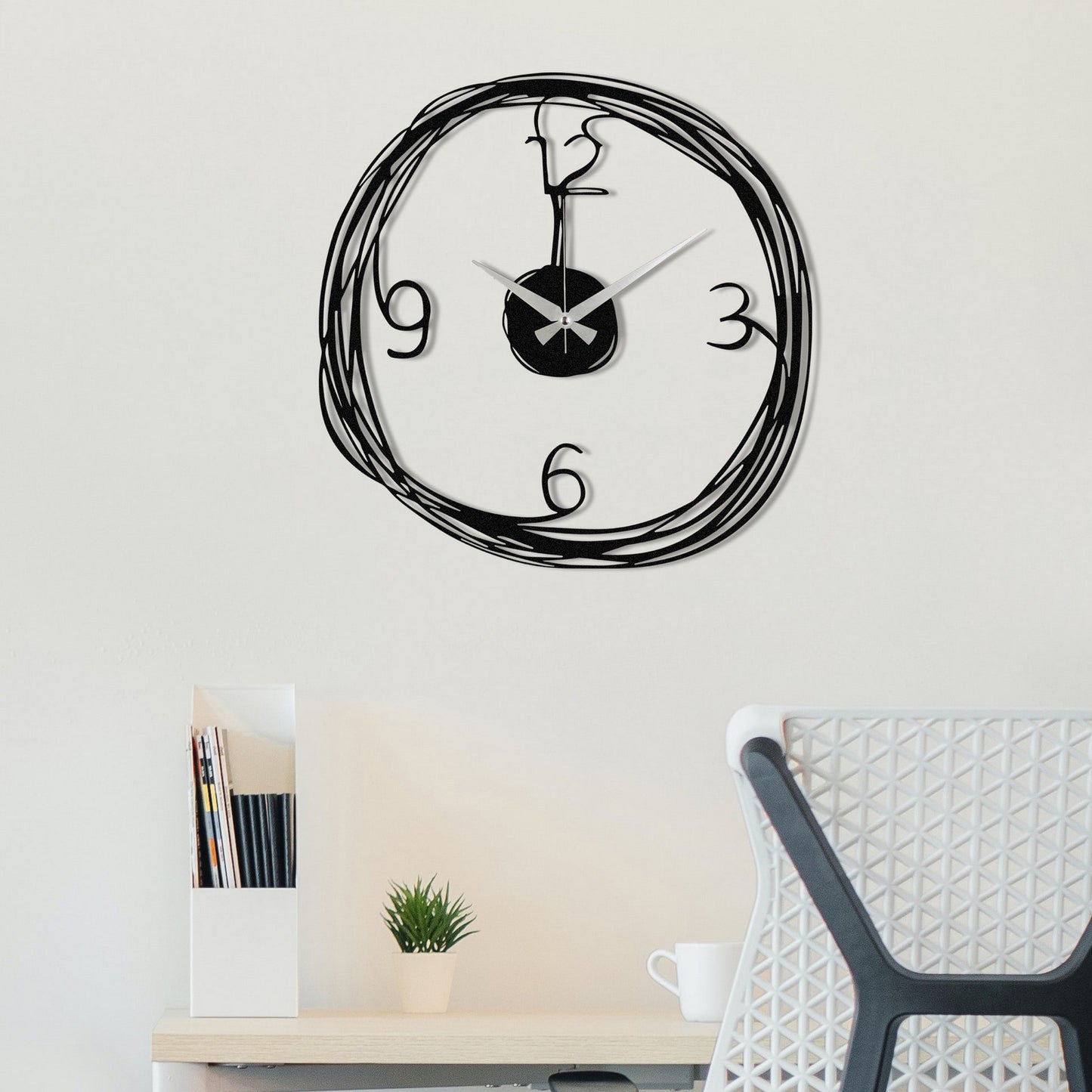 Reloj De Pared Metal Sencillo