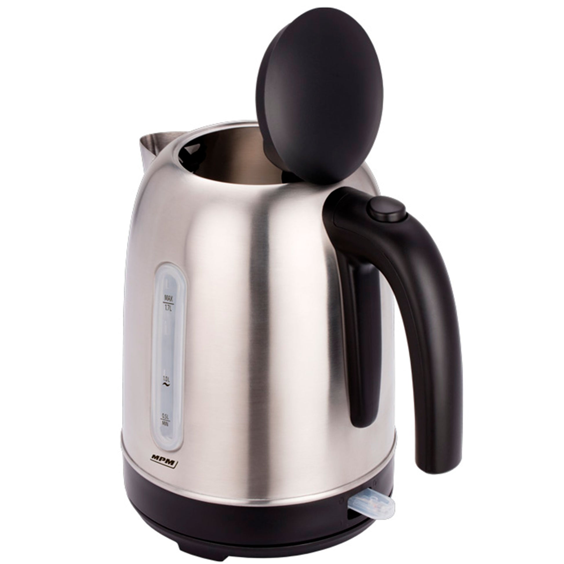 Hervidor Agua Eléctrico, 1,7l, Sin Bpa, Acero Inox., Resistencia Oculta, Inalámbrico, Apagado Automático Mpm Mcz-102m, 2200w