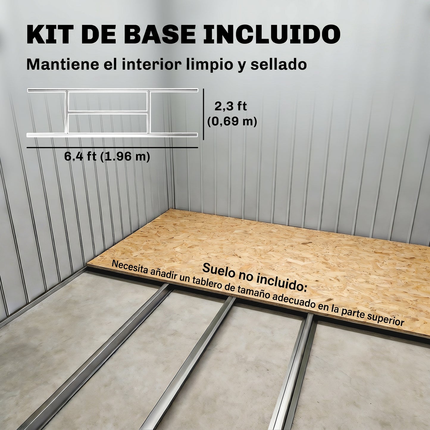 Outsunny Cobertizo De Jardín Base Sin Suelo 213x130x185 Cm Con 2 Puertas Marrón_5