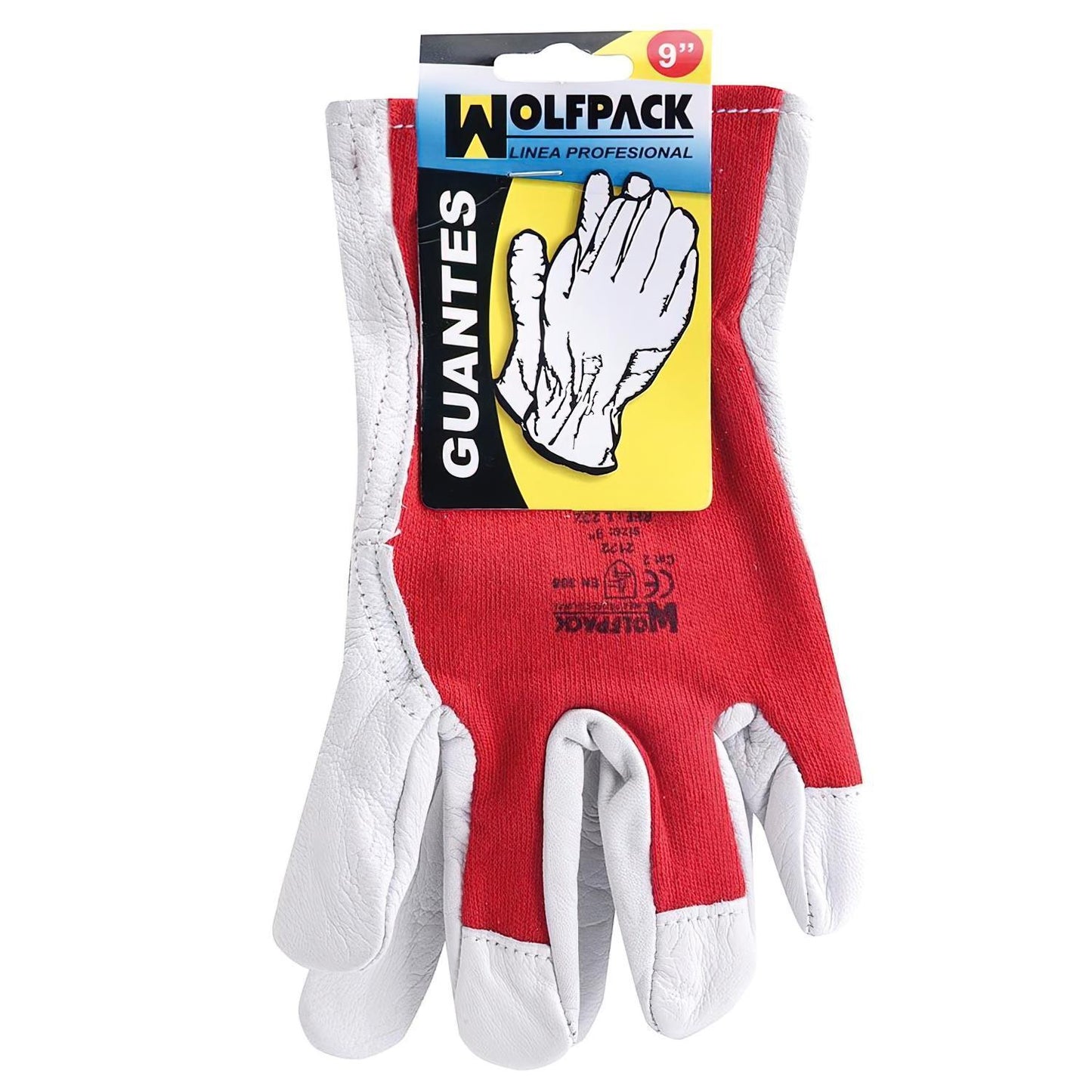 Guantes Piel / Lona Con Colgador 10 (par)