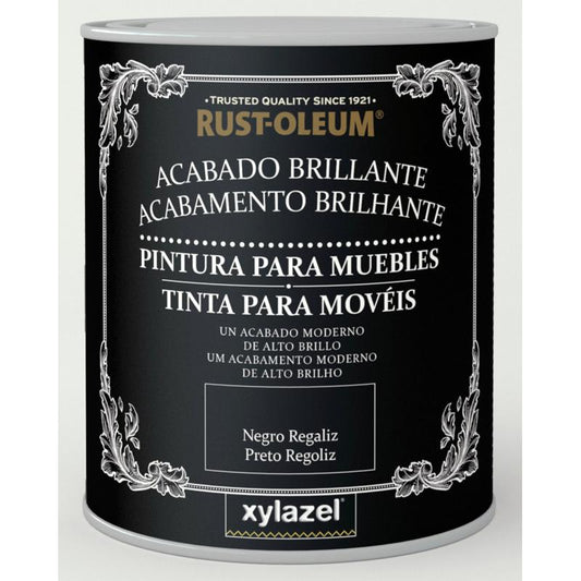 Pintura Brillante Muebles Xylazel Negro 750 ml