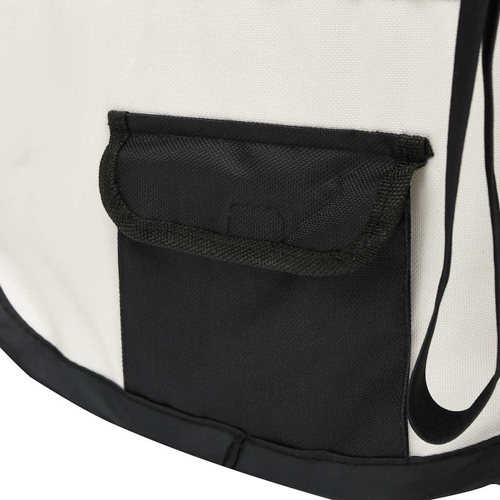Parque De Perros Plegable Y Bolsa Transporte Negro 110x110x58cm_5