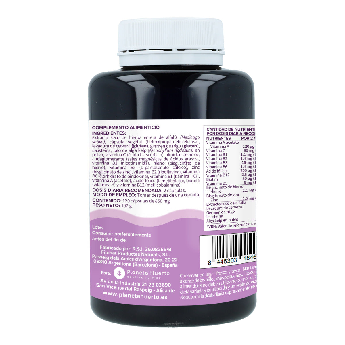 Hair Booster pelo, piel y uñas Planeta Huerto 120 cápsulas