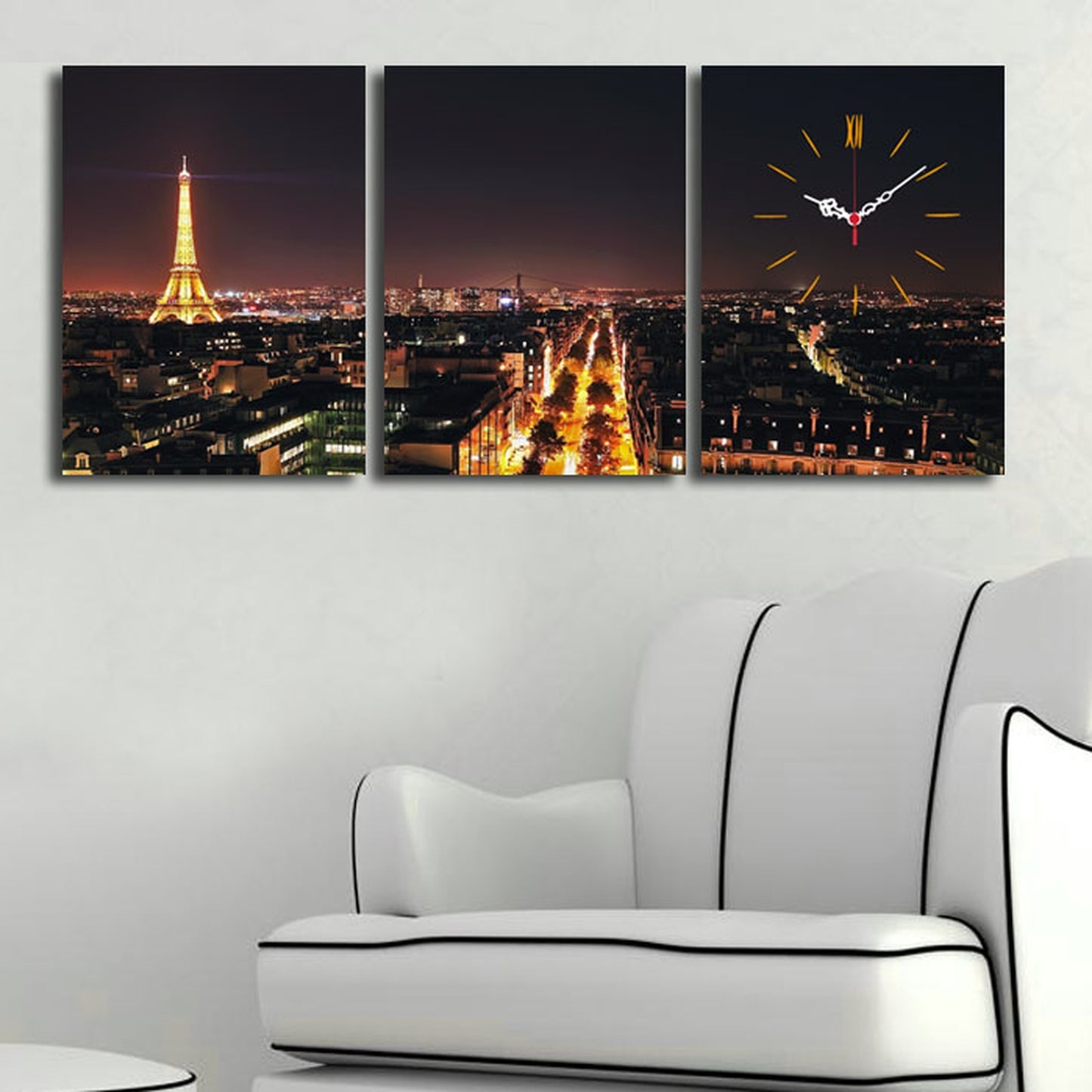 Reloj De Pared Decorativo Estilo París (3 Piezas)_3